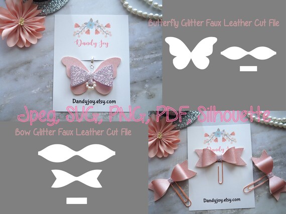 Download Diy Butterfly Bow Template Leather Charm Paper Clip Making Etsy