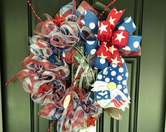 USA Gnome Wreath for your Front Door