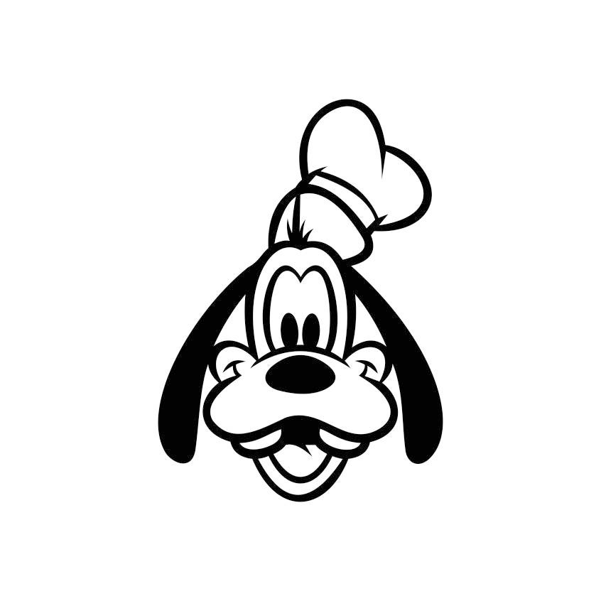 Goofy Head Disney SVG Cricut Silhouette dxf eps png cdr ai pdf | Etsy