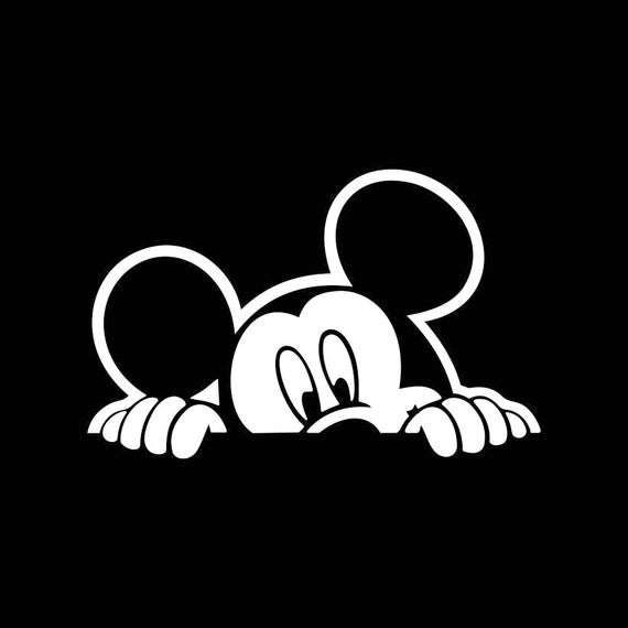 Download Peeking Mickey Mouse Cartoon Disney SVG Cricut Silhouette ...