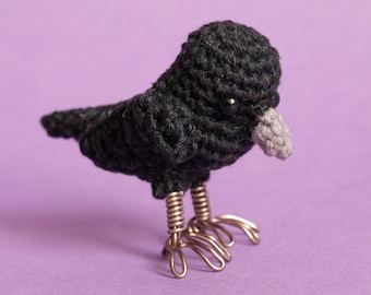 Modèle corbeau au crochet - Modèle amigurumi de corbeau