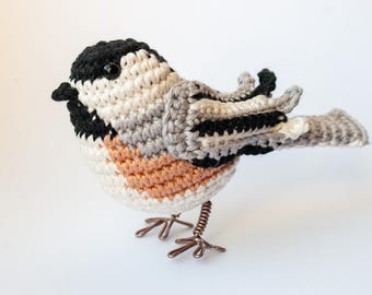 Chickadee Crochet Pattern - Realistic Bird Amigurumi Pattern