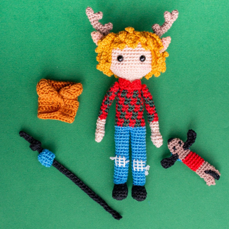 Boy Doll Amigurumi Pattern, Crochet Deer Pattern, PDF Amigurumi Pattern image 9