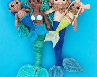人魚のあみぐるみ双子の編み図（PDFパターン） - Etsy 日本