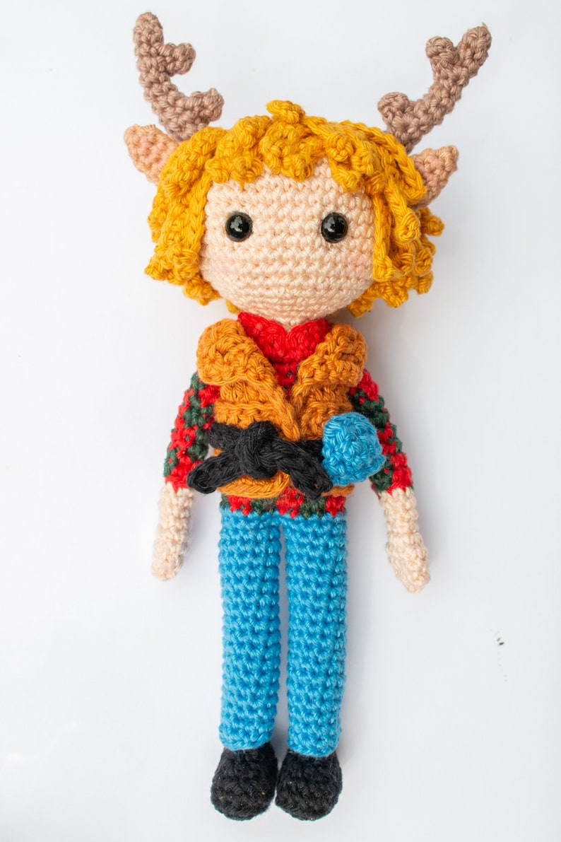Boy Doll Amigurumi Pattern, Crochet Deer Pattern, PDF Amigurumi Pattern image 2
