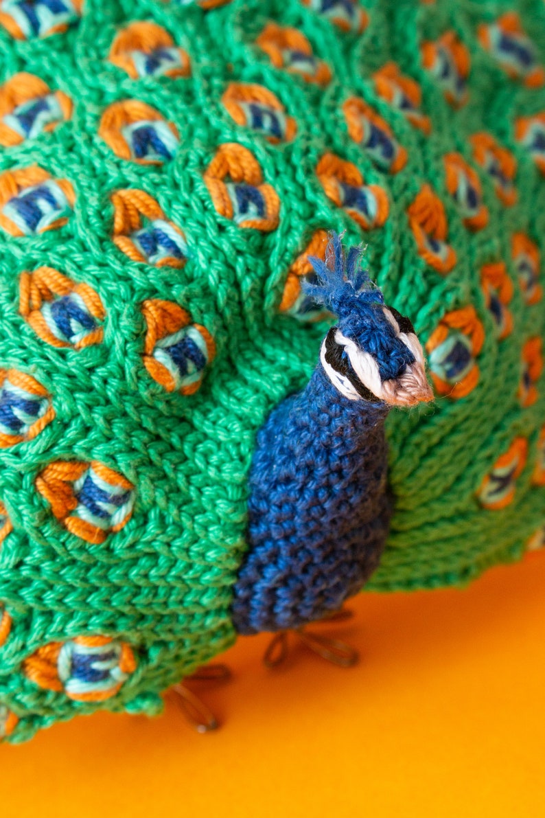 realistic peacock amigurumi pattern