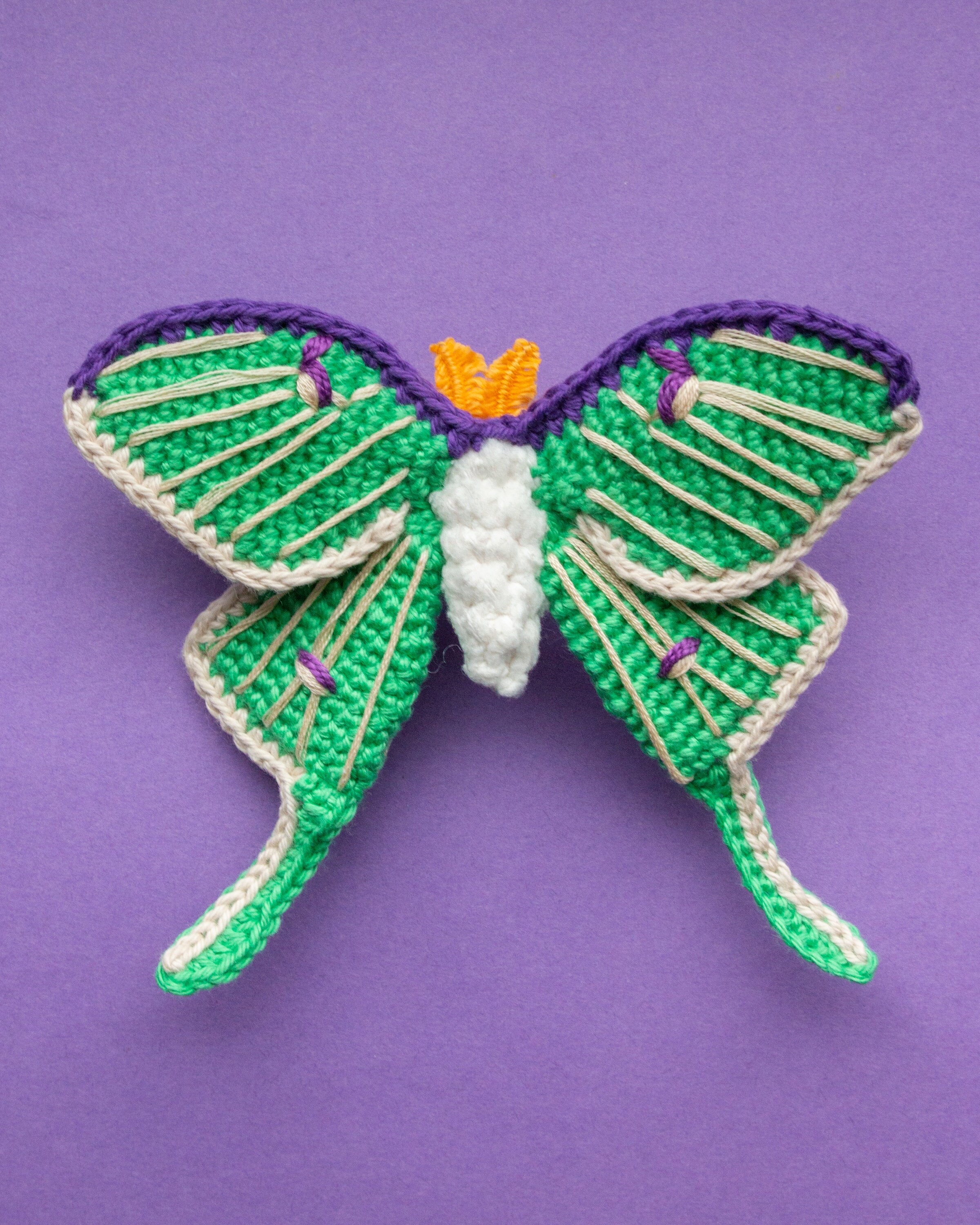 30 Moth Crochet Patterns for Amigurumi, Wearables, and Whimsical Home Decor 25 Luna Moth Crochet Pattern – Butterfly PDF