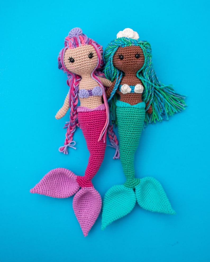 Mermaid Doll Crochet Pattern, Amigurumi (PDF Pattern) image 1