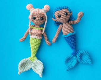 Mermaid Amigurumi Pattern, Mermaid Crochet Doll Pattern, Amigurumi Crochet Pattern