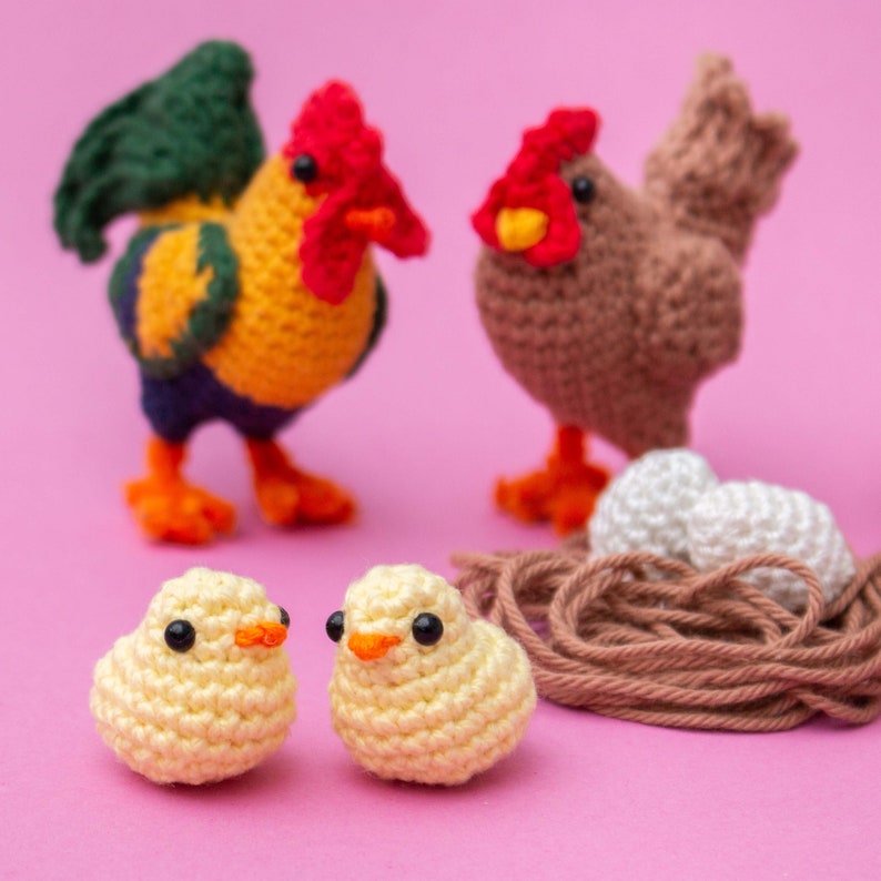 Chicken Amigurumi Pattern for Easter Rooster Crochet Pattern image 1