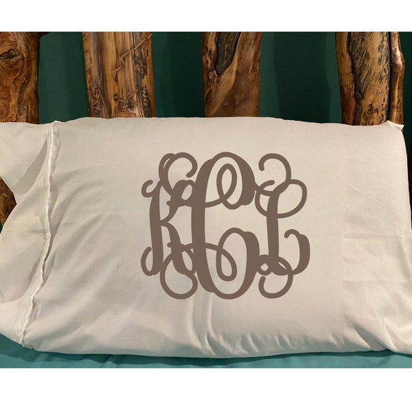 Personalized monogram pillow case, personalized pillow case, monogrammed pillowcase, monogrammed pillow cover