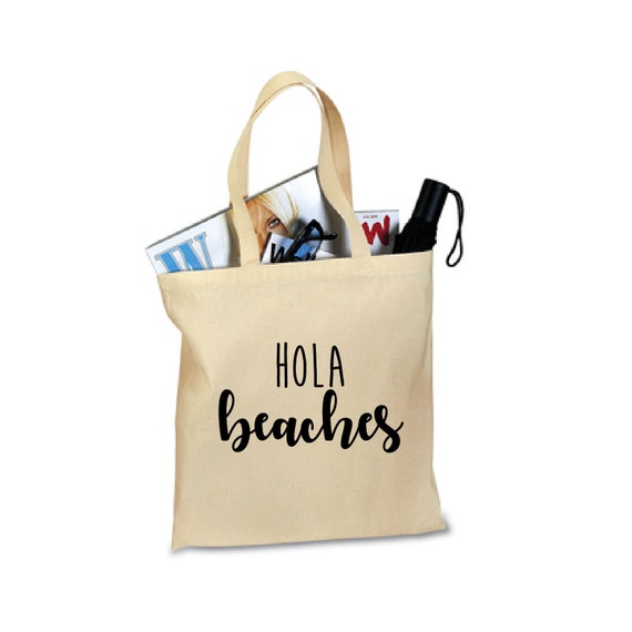 Hola Strände Tasche Lustige Sprüche Strand Tasche Strandtasche Süße Tasche Hola Strände Beuteltasche Hola Strände