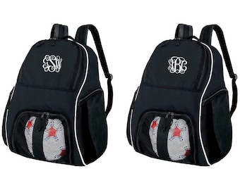 Monogram Soccer Backpack No Ball, Monogramed Soccer Backpack, Embroidered Soccer Bag, Personalized Sports Bag, Monogram Soccer Bag