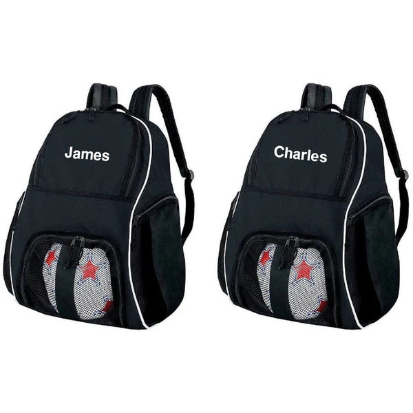 Personalized Soccer Bag, Name Only Soccer Backpack, Embroidered Soccer Bag, Personalized Sports Bag, Soccer Ball Bag, Soccer Back Pack