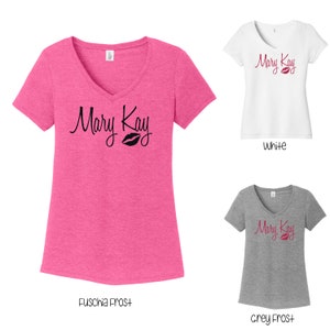 Glitter Mary Kay Tri-blend V-neck Tee, Mary Kay V-neck Shirt