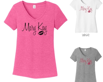 Glitter Mary Kay Tri-Blend V-Neck Tee