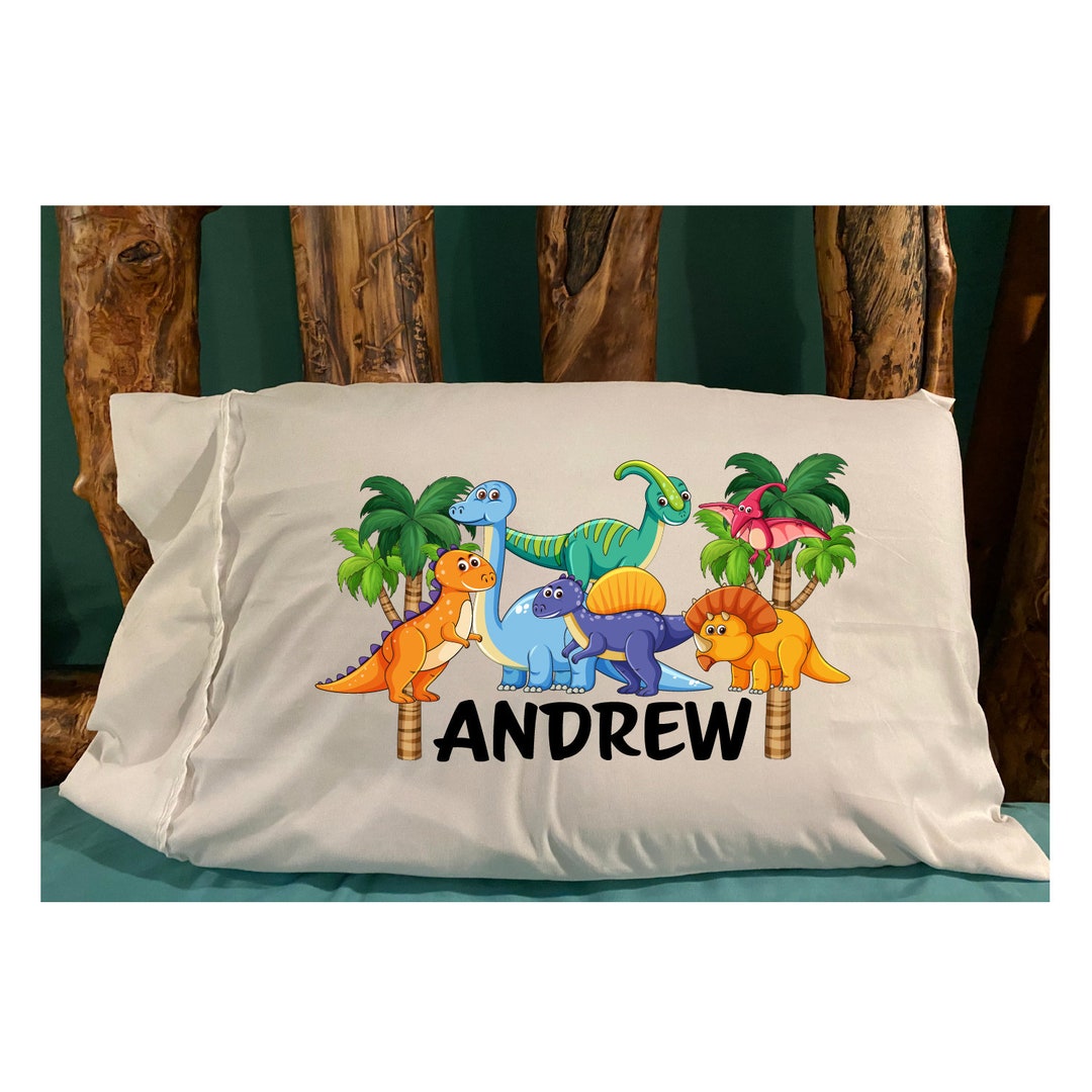 Personalized dinosaur pillow case personalized animal pillow Etsy.de