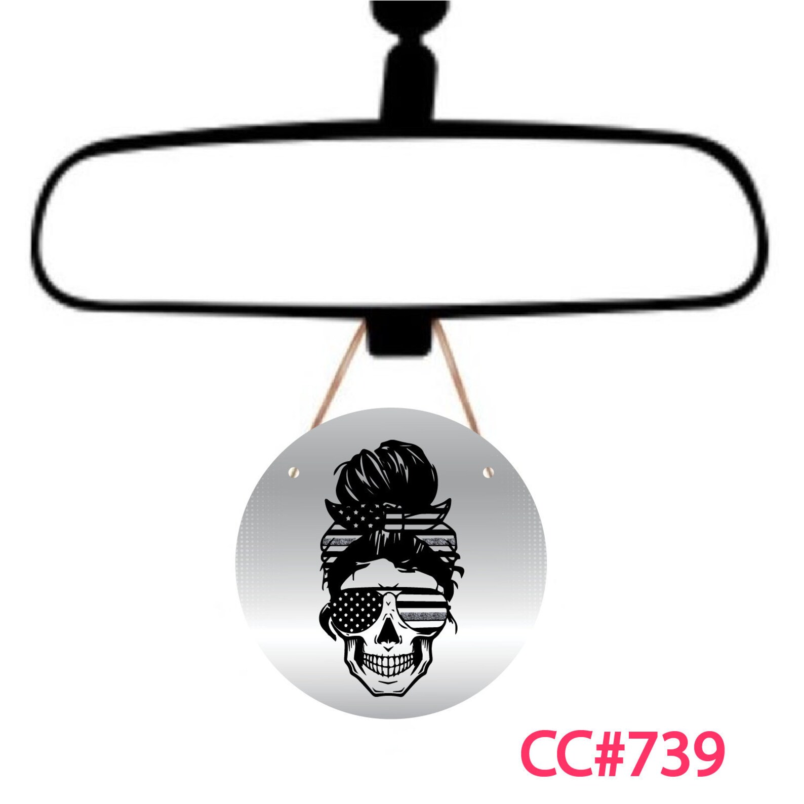 Rear View Mirror Charm Monogram Car Charm Corrections Car Etsy