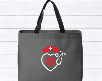 Nurse Tote Bag Gift – 'Nursing Is A Work Of Heart' Canvas Bag For Nurses, Graduation & Thank You - View #6