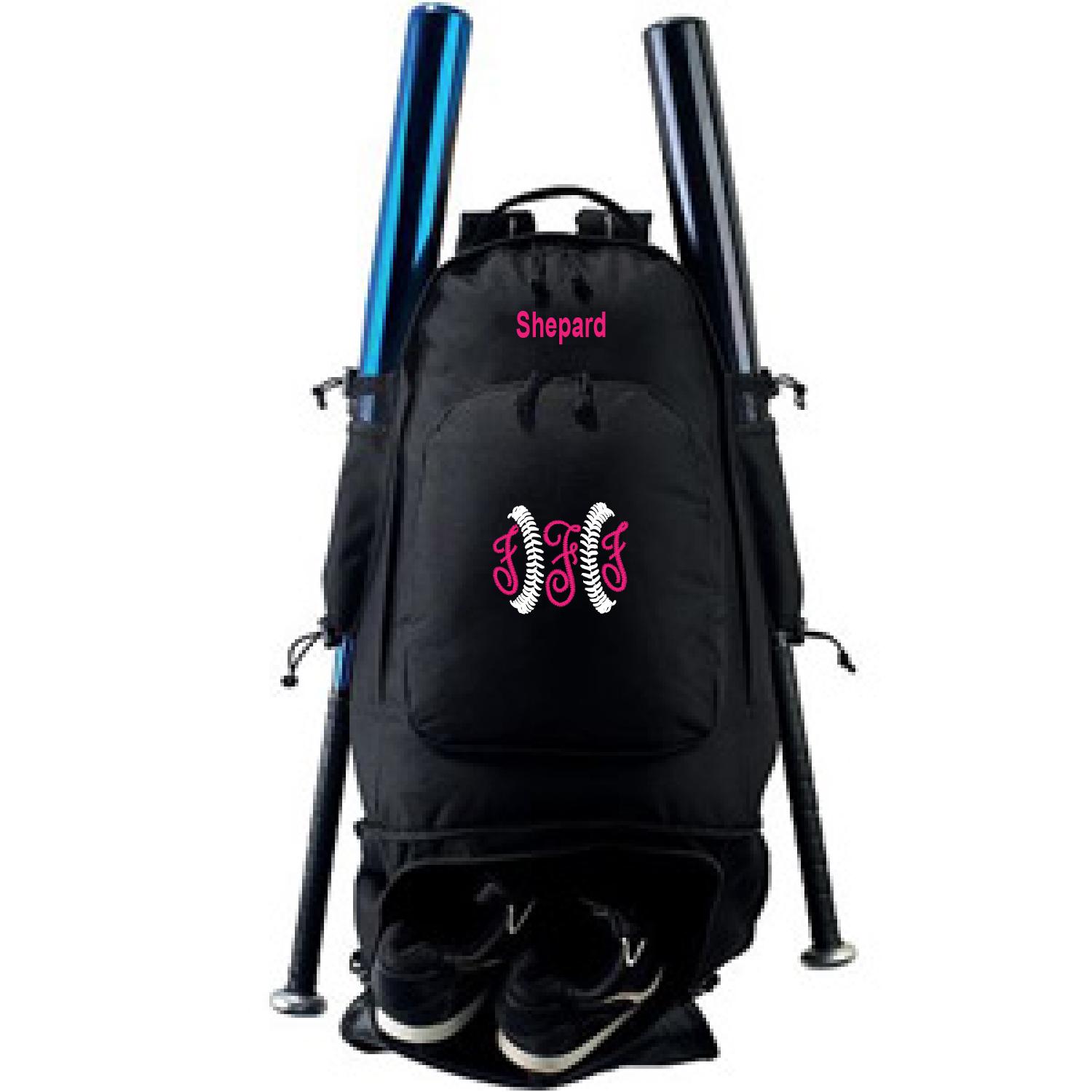Zaino Da Softball GOTECH Con Gancio A Recinzione &ndash; Per Giovani E Adulti &ndash; Camo Rosa