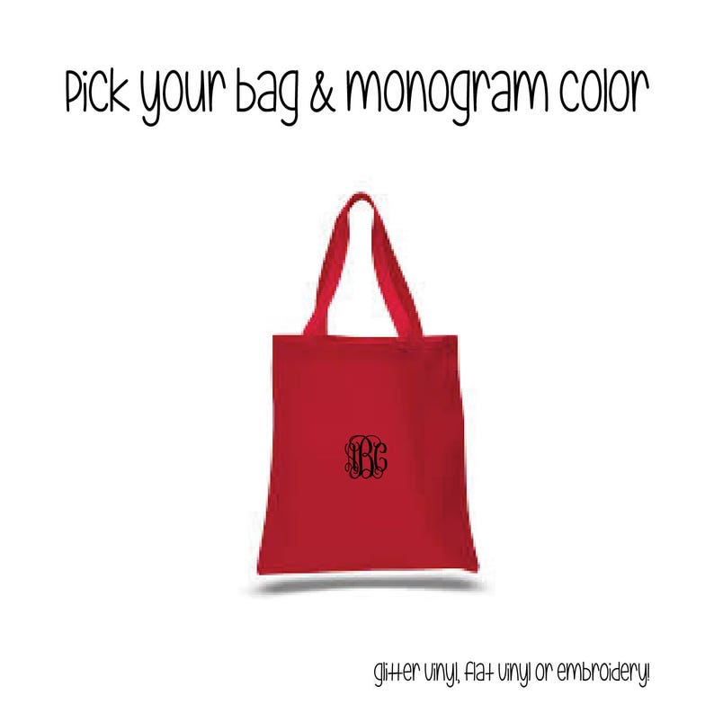 Monogrammed Tote Bag Monogram Bag Embroidered Totebag Etsy