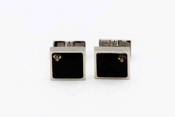 Vintage Jeff Banks of London black and silver colo