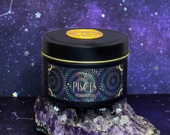 PISCES Mini Soy Candle 4oz. Tin Jar