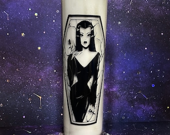 MRS. ADDAMS Prayer Candle – 7 Day Glass Candle