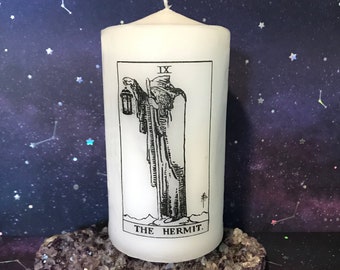 The Hermit - Virgo Tarot Pillar Candle
