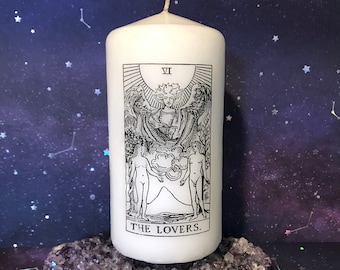 The Lovers - Gemini Tarot Pillar Candle