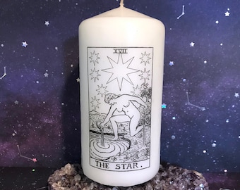 The Star - Aquarius Tarot Pillar Candle