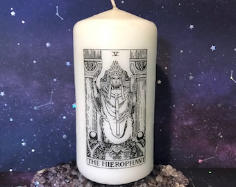 The Hierophant - Taurus Tarot Pillar Candle