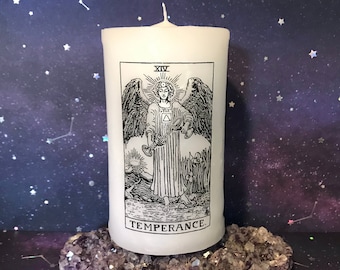 Temperance - Sagittarius Tarot Pillar Candle