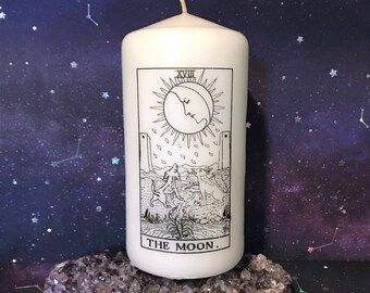 The Moon - Pisces Tarot Pillar Candle