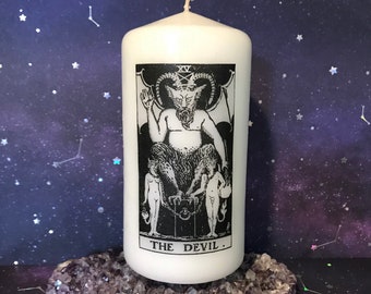 The Devil - Capricorn Tarot Pillar Candle