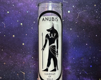 ANUBIS Prayer Candle – 7 Day Glass Candle