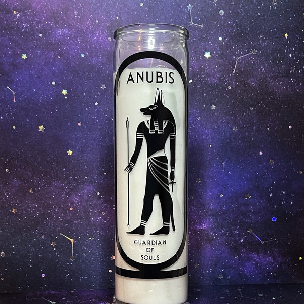 ANUBIS Prayer Candle – 7 Day Glass Candle