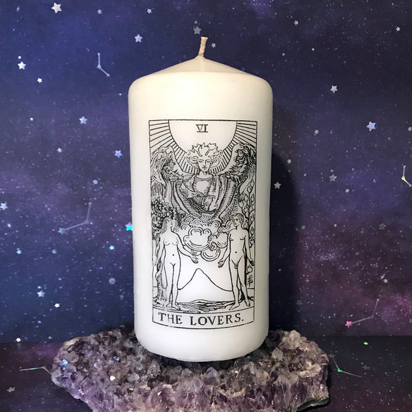 The Lovers - Gemini Tarot Pillar Candle