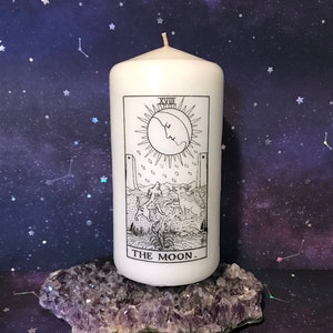 The Moon - Pisces Tarot Pillar Candle