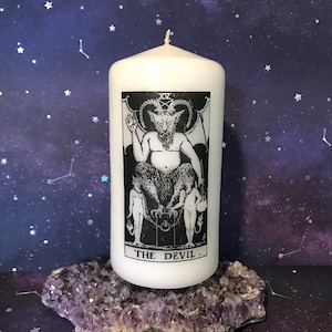 The Devil - Capricorn Tarot Pillar Candle