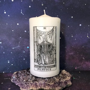 Justice - Libra Tarot Pillar Candle