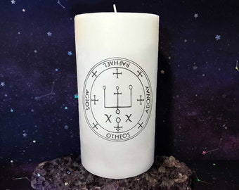 Archangel RAPHAEL Sigil Pillar Candle – Donates to Charity - Project Angel Food