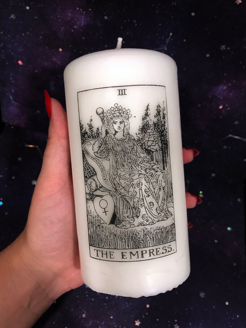 The Empress Tarot Pillar Candle Etsy