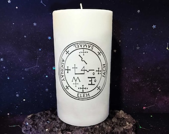 Archangel SAMAEL Sigil Pillar Candle – Donates to Charity - Project Angel Food