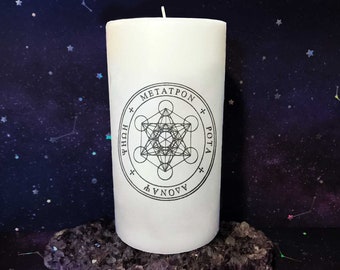 Archangel METATRON Sigil Pillar Candle – Donates to Charity - Project Angel Food