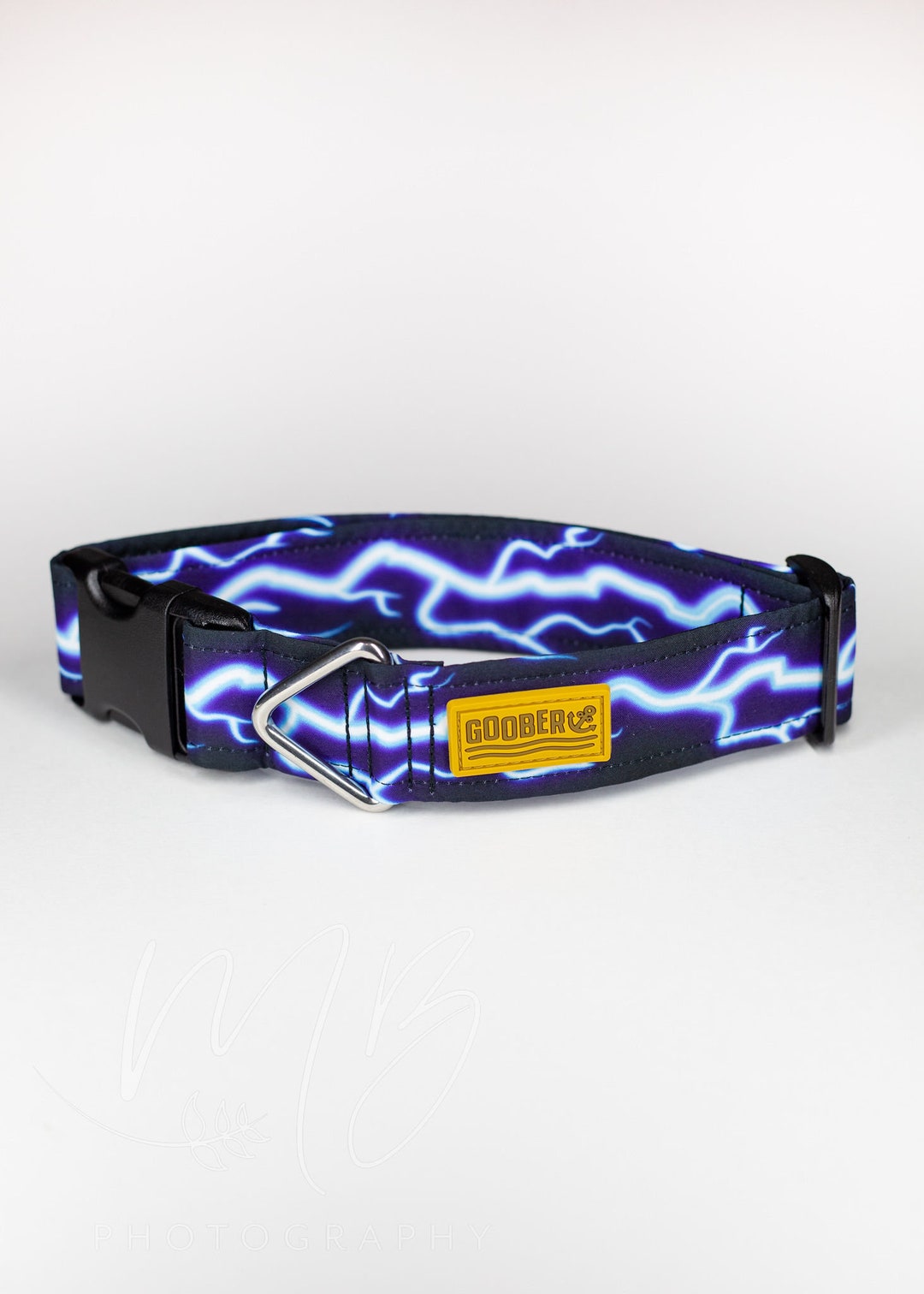 Lightning Bolt Dog Collar, Personalized Dog Collar, Water Resistant