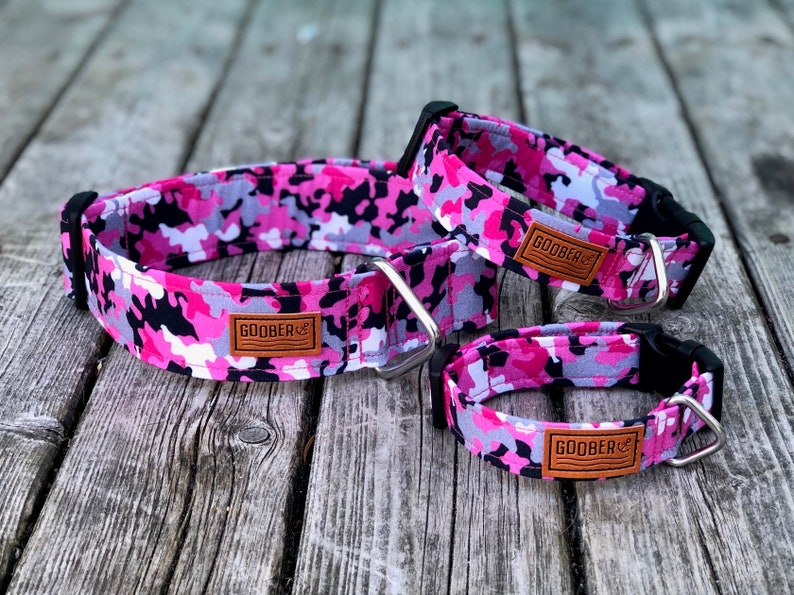 Pink Camo Dog Collar Water Resistant Stainless Steel D Ring Etsy