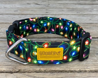 Blinking christmas lights dog collar