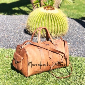 Leather Duffle Men / Women | Classic Leather Weekender Duffle Bag: Versatile Travel Companion for Men and Women | Vintage duffle