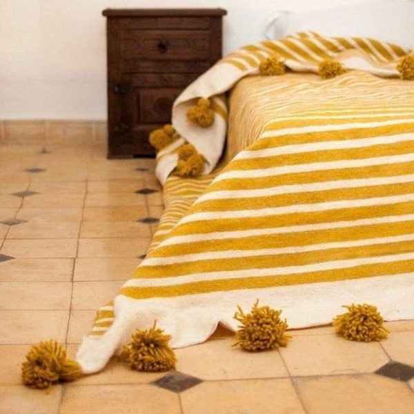 Pom Pom Blanket Etsy